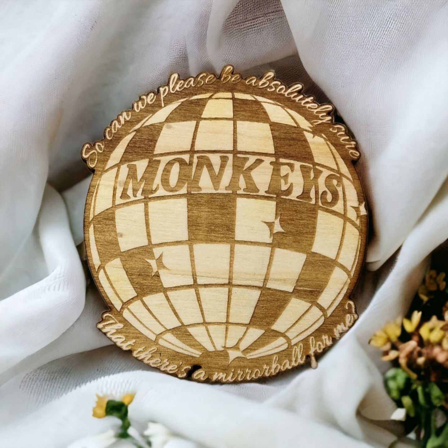 Set of 6 Arctic Monkeys Wooden Coasters - Handmade Gift - Housewarming - Wood Kitchenware - Rock Band