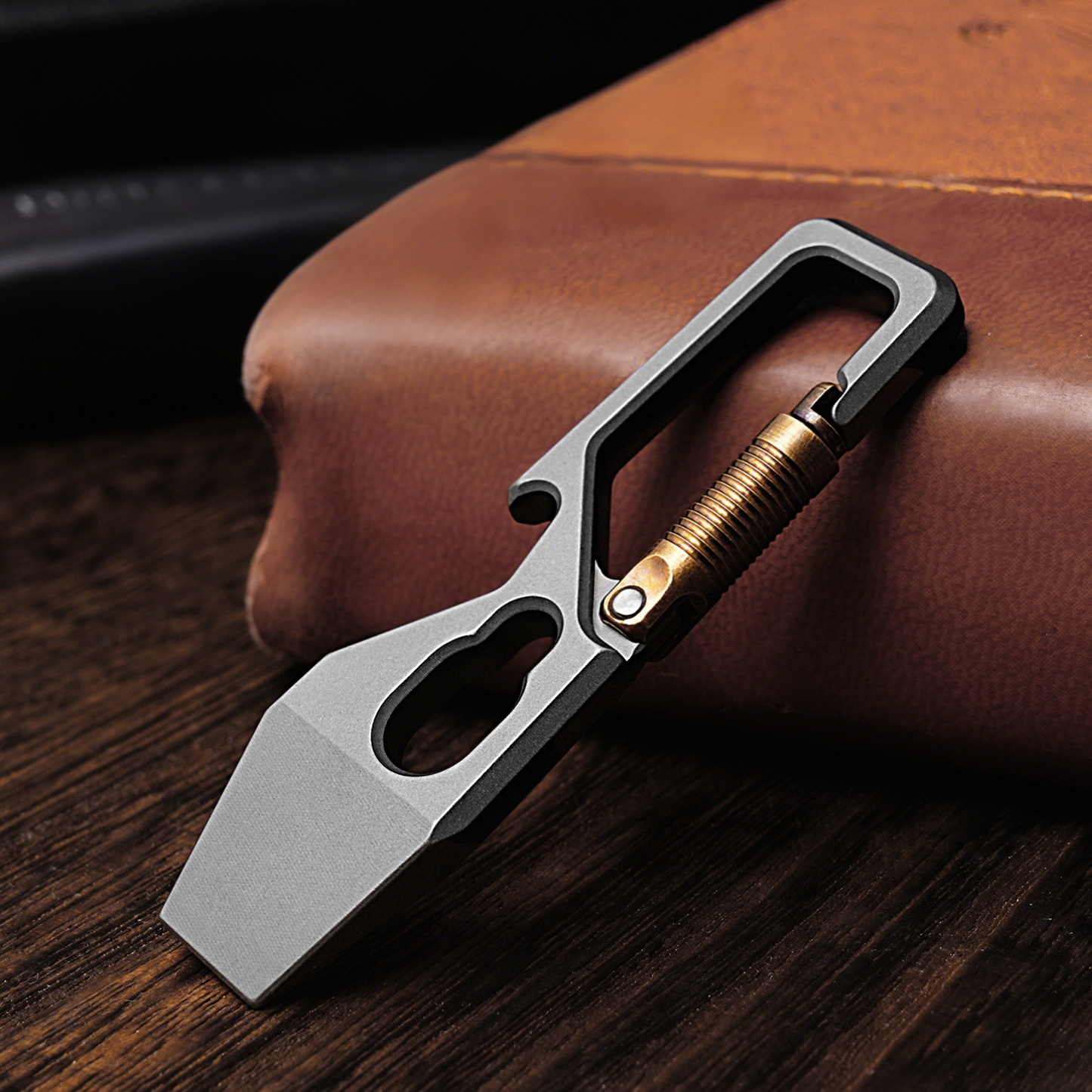 Titanium Multi-Tool Carabiner for Men - EDC Gear & Outdoor Survival Tool - Heavy-Duty Keychain Tool for Hiking, Camping, and Everyday Carry-3